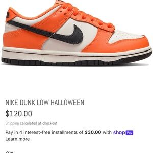 Nike Kids Halloween Dunk Low Sneakers - Orange and Black
